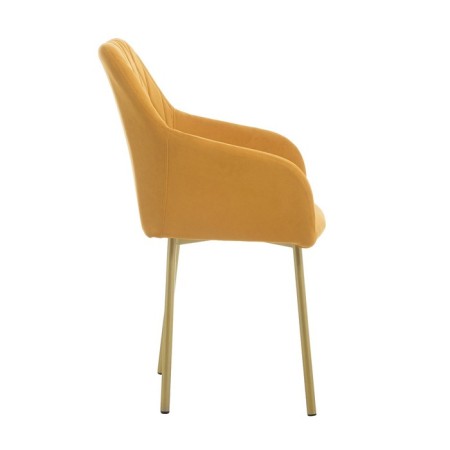Liberty chair, velor mustard/gold-3