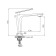 Accoona A90127FW shell mixer, single -leaf, pour length 134 mm, black