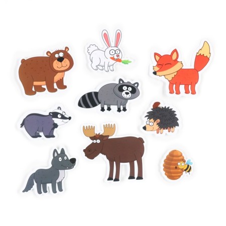 Developing toy "Fun Velcro", animals, blue tractor-2