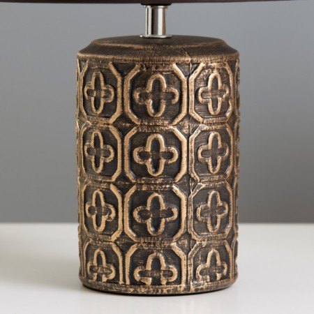 August table lamp E14 40W chocolate-gold 22x22x34 cm Risalux-2