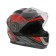 Modular helmet with two visors, size XL (60-61), model-BLD-160E, black and red