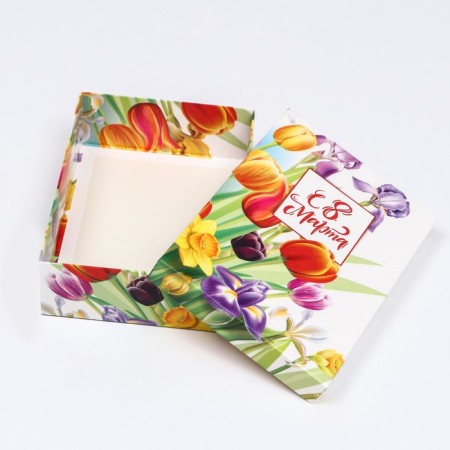 Gift box "March 8, tulips", 21 x 15 x 5.7 cm-3