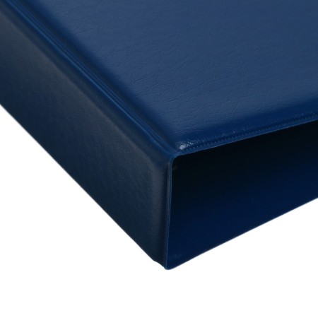 Album for coins on rings, optima format 230 x 265 mm Calligrata "map", includes up to 20 sheets, PVC cover, blue-2