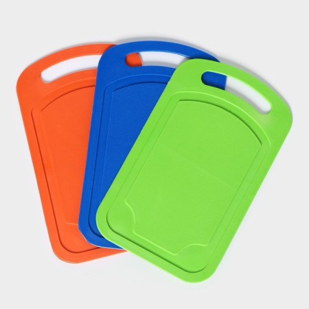 Board cutting plastic shade "arc", rectangular, 25 × 15 cm, color mix-4