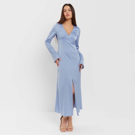 Women's silk dress Mist: Classic Collection p. 44, blue color