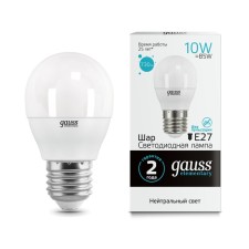 LED LED ELEMENTARY 10W ball 4100K neutr. Bel. E27 730lm Gauss 53220