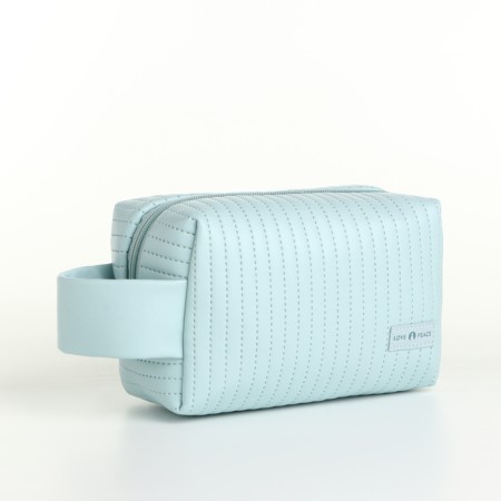 Cosmetic bag with lightning, blue color