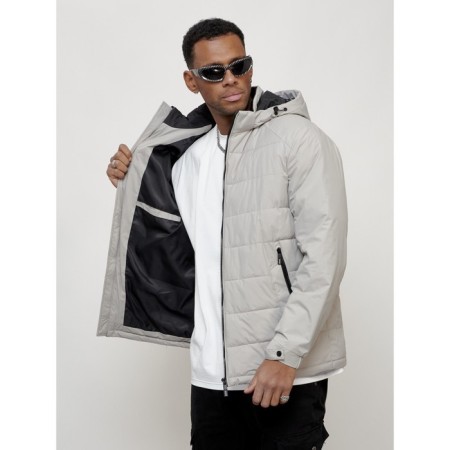 Male spring jacket, size 58, light gray color-7