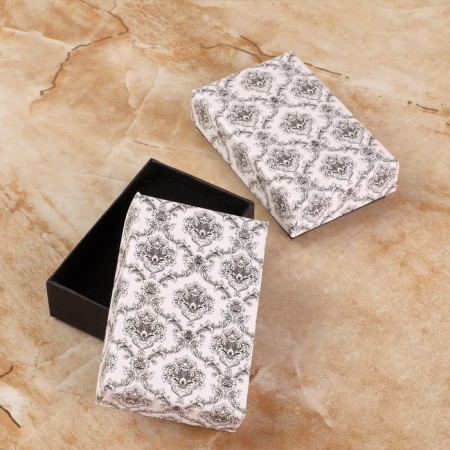 Gift box for earrings/pendant/ring "Graf Patterns", 5 × 8, black and white-1