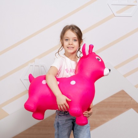 Zabiaka “Olenenok”, h = 55 cm, 1200 g, pink color-3