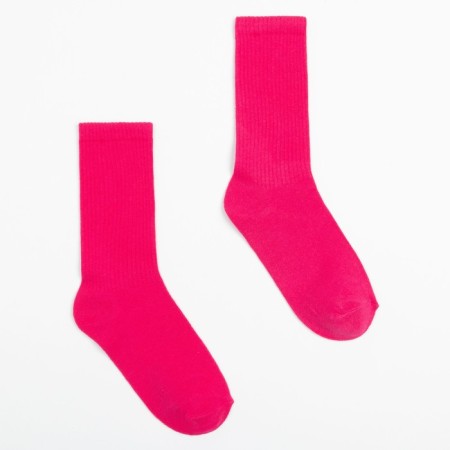 Noski neon, pink color, size 25-27-1