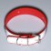 The collar is wide with bones, reflective, 66 x 3.5 cm, Osh 48-58 cm, red