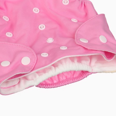 Reusable diaper "our flower", 3-15 kg, pink color, crush me-6