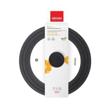 Universal cover with silicone rim, 24/26/28 cm-1