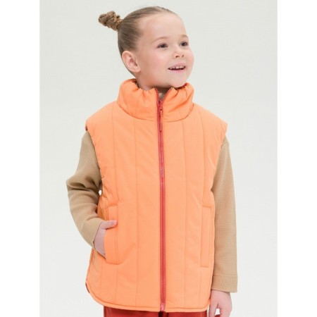 Vest for girls, height 104 cm, orange color-6