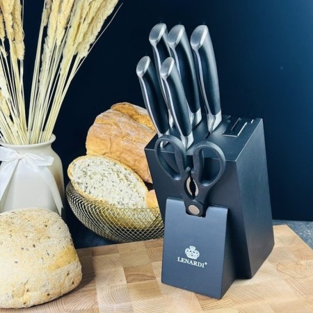Lenardi knife set, on a stand, 7 items