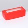 Folding box with a window for roll, red, 26 x 10 x 8 cm