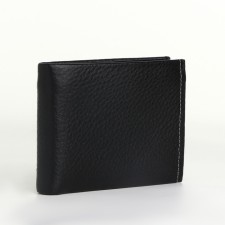 Male purse for magnet, clip for bills, separation for SIM cards, black color