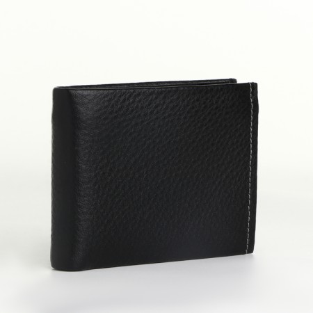 Male purse for magnet, clip for bills, separation for SIM cards, black color