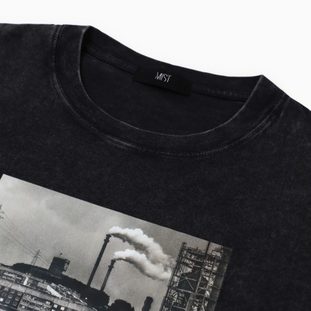 Men's T -shirt MIST "City" made of boiled cotton, col. black, rr m-7