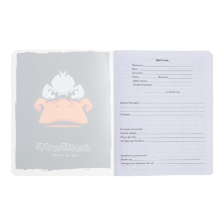 Universal 1-11 class diary, 48 sheets "main ducks", color printing, block 65g/m2-3