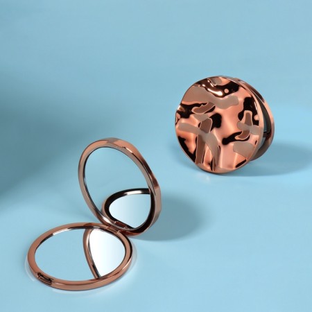 Mirror folding "waves", d = 7.5 cm, color pink gold-1