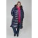 Female coat, size 66, dark blue color