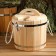 Cedar -pine -pine room, plastic insert, with a lid