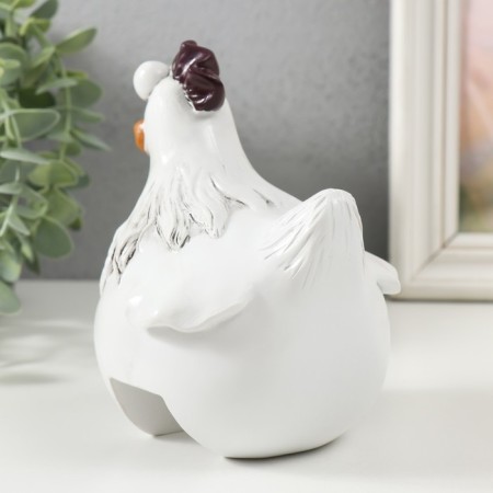 Polystone souvenir "Funny cockerel. Prayer" 13x12.5x14 cm-3