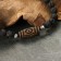 Bracelet from lava with bead Ji "Three Eyes" No. 1