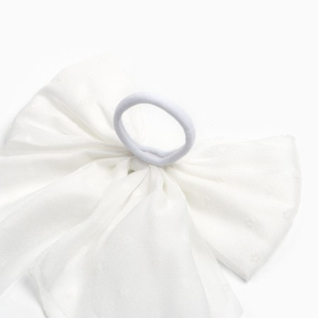 Outlet. Bant for hair on elastic band, white, 18x15 cm, Minnie Mouse-3