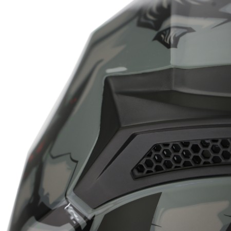 The helmet integral with two visors, size M (57-58), BLD-M67E model, black and green-13
