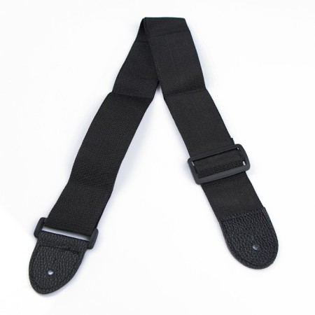 Guitar belt, black, length 60-110 cm, width 5 cm-2