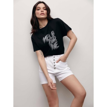Female T -shirt, size s, black color-1