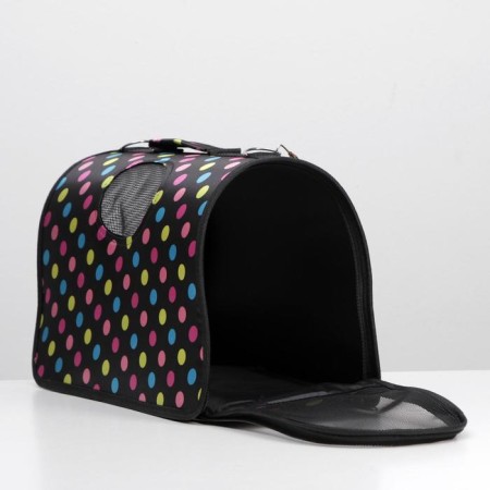 Bag - carrying for animals "peas", black, size m, 40 x 21 x 27 cm-6