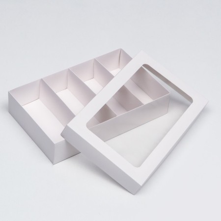 Box for Makarun, with a lodge, white 26.5 x 16.5 x 5.5 cm-3