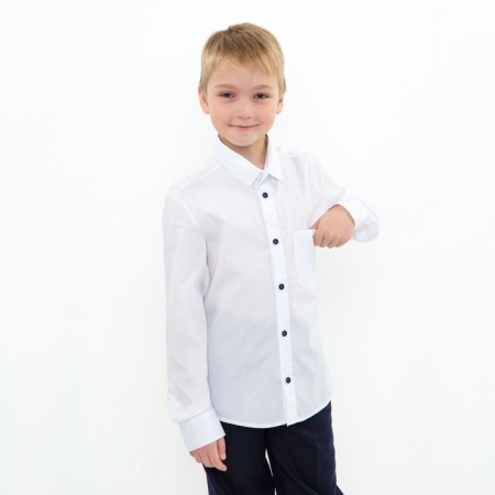 Shirt for a boy, white color, height 152 cm-1