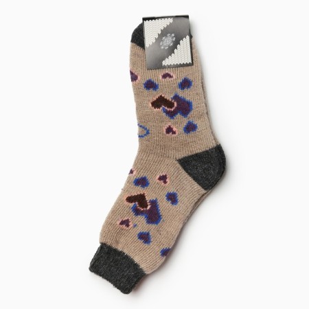 Women's woolen socks "hearts" Color gray, size 25-2