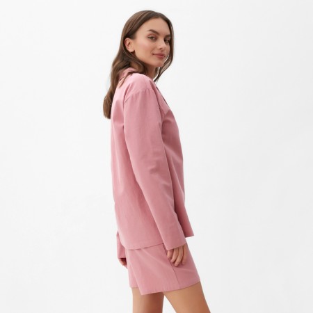 Пижама женская (рубашка и шорты) KAFTAN "Basic" р.48-50, розовый-2