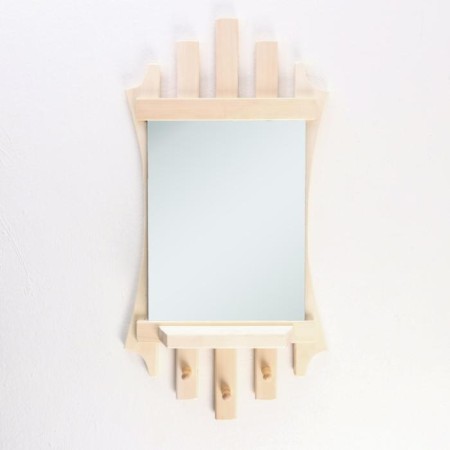 Mirror "Carved Laralger" with a shelf 3 hook, 75 × 40 cm-6