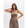 TOP female KAFTAN VELVET 44-46, coffee