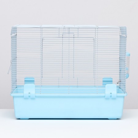 A cage for rodents with sliding pallets 60 x 35 x 47 cm, blue-8