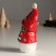 Souvenir Polystone "Snowman in red with a green scarf, holds the Christmas tree" 9.3x8.2x18.7 cm