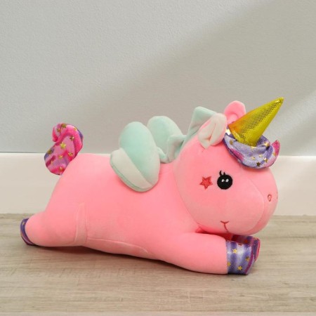 Soft toy "Unicorn", lying, with stars, 40 cm-1