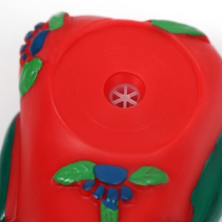 Brying toy for dogs "New Year's bone with a bow", vinyl, 18 x 5.6 x 4 cm, red-3