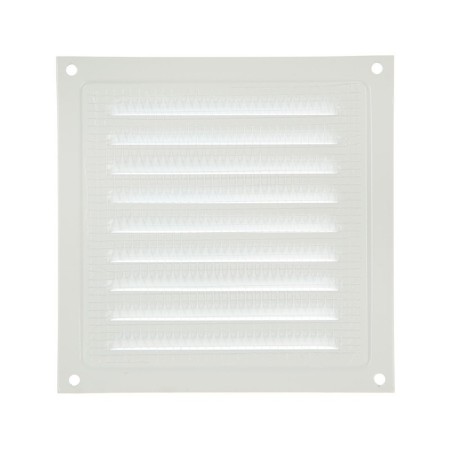 Ventilation grate "Space" luxury RM1515, 150 x 150 mm, with a grid, metal, white-2