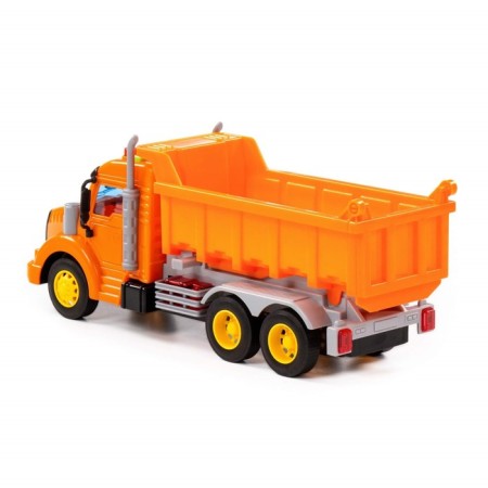 The "pros" dump truck inertial, light and sound effects, color orange color-2