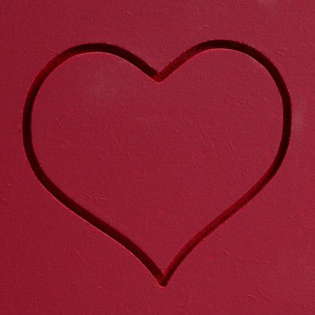 Кашпо деревянное "Symmetric Heart, сердце", с ручкой, 25×12,5×10(28) см Бордо-4