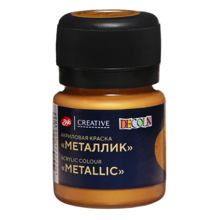 Acrylic paint Metallic 20 ml, ZHK Decola, Maya Gold, 4926973-3
