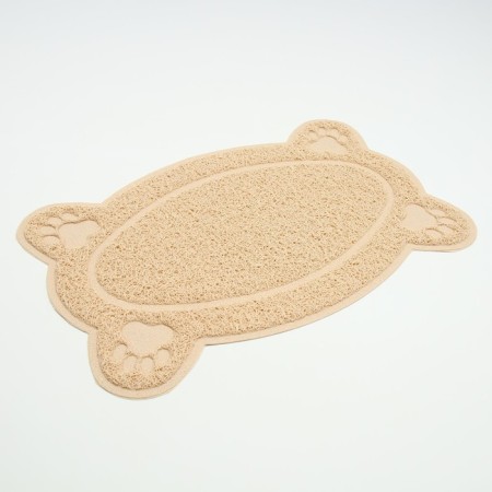 2-in-1 rug for a bowl/toilet for animals Figure, 40 x 25 cm, beige-1